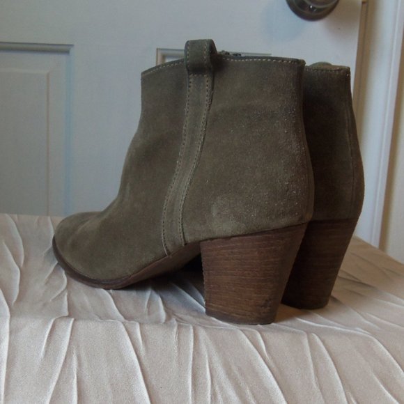 Madewell Taupe Suede Ankle Boots sz 8 - Picture 5 of 9